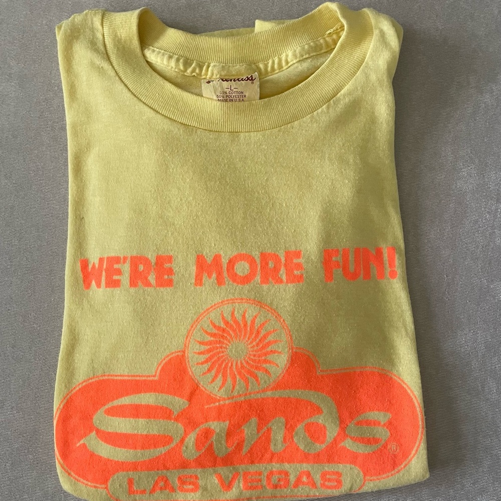 Vintage Sands Las Vegas casino Tshirt Prentiss brand USA size Large unisex?